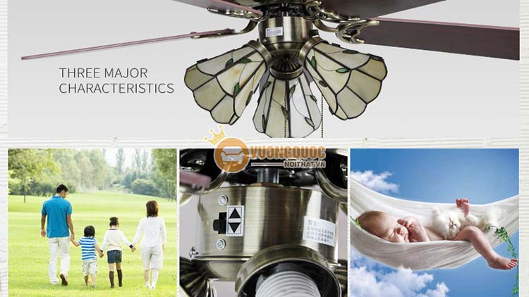 Quạt trần đèn chùm cao cấp yb210-14